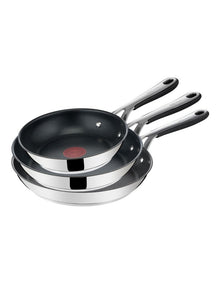 Kitchen Essentials Induction NS Stainless Steel Triple Frypans 20/24/28cm