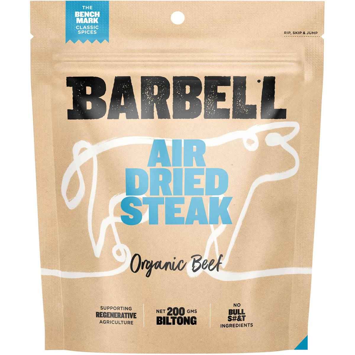Barbell Biltong Grass Fed Beef Benchmark Classic 200g