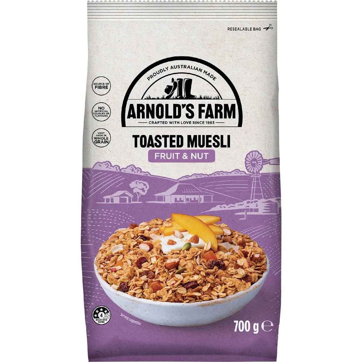 Arnold's Farm Toasted Muesli Fruit & Nut 700g