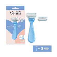 GILLETTE VENUS INTIMATE HAIR & SKIN RAZOR KIT WITH 2 REFILL BLADES 1 EACH