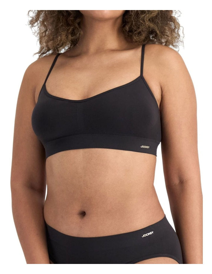 Skimmies Micro Padded Crop in Sk Black