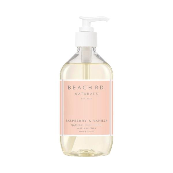BEACH RD NATURALS RASPBERRY + VANILLA HANDWASH 500ML