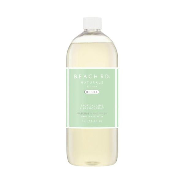 BEACH RD NATURALS TROPICAL LIME + PASSIONFRUIT HANDWASH REFILL 1L