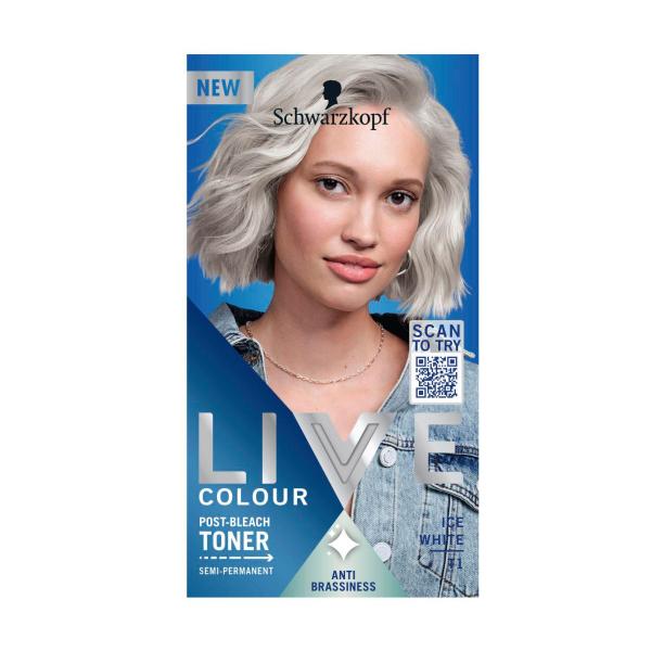 LIVE COLOUR SEMI-PERMANENT TONER ICE WHITE T1