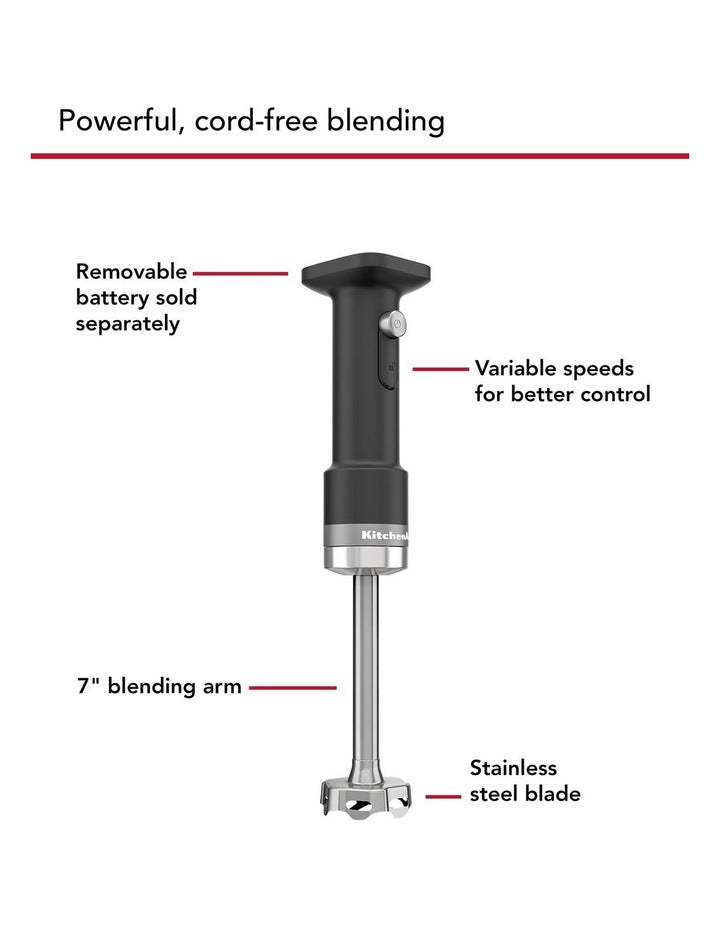GO Cordless Hand Blender in Matte Black