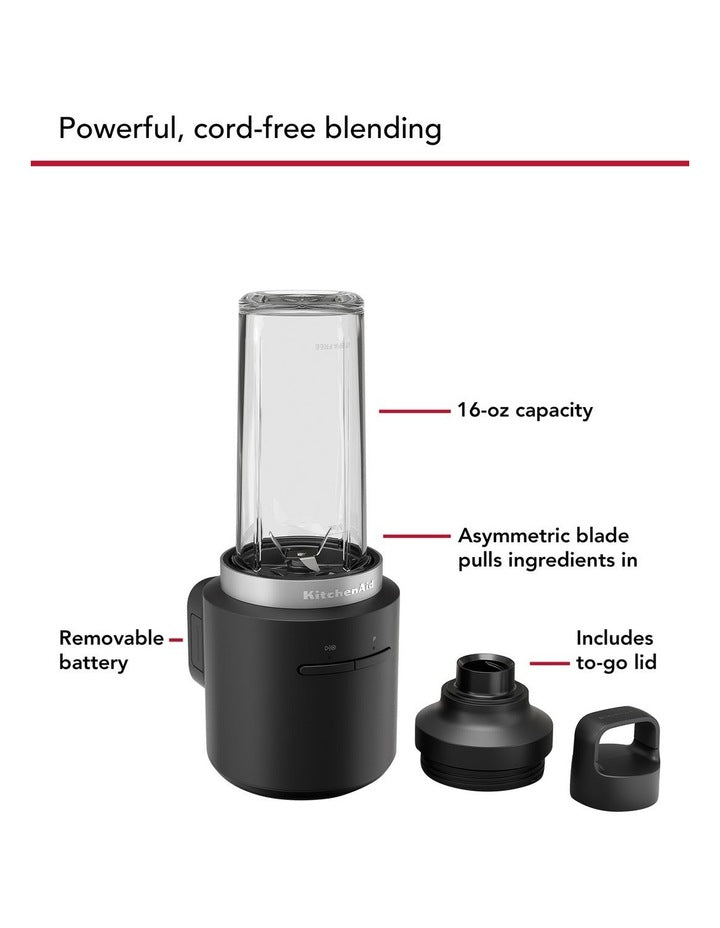 GO Cordless Personal Blender in Matte Black 5KSBR200ABM