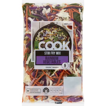 Woolworths COOK Stir Fry Mix Rainbow Vegetables 400g