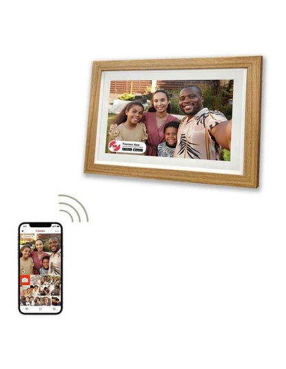 10.1 Wifi Photo Frame with Frameo in Wood LF576