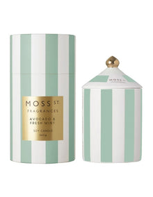 Avocado and Fresh Mint Ceramic Candle Large 360g