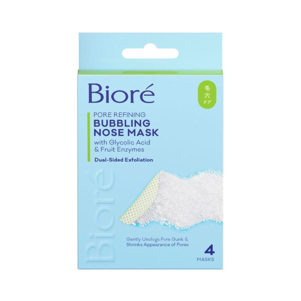BIORE PORE REFINING BUBBLING NOSE MASK 4PK