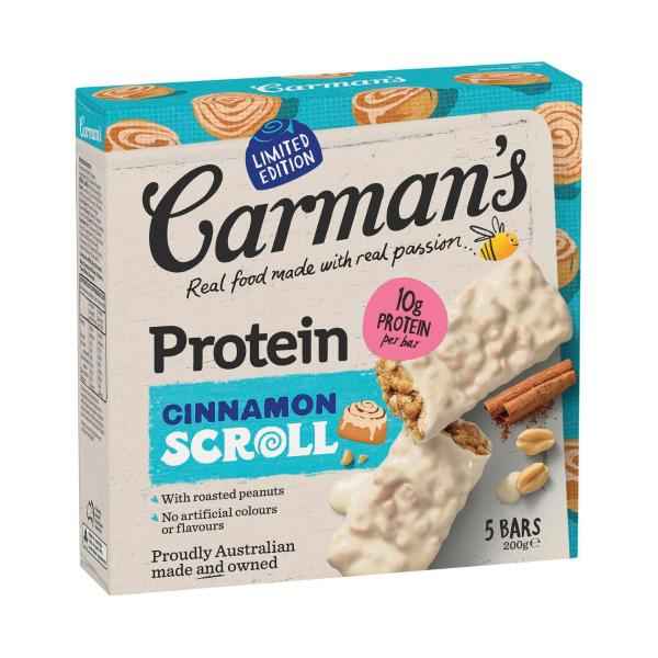 CARMAN'S PROTEIN BARS CINNAMON SCROLL 200G