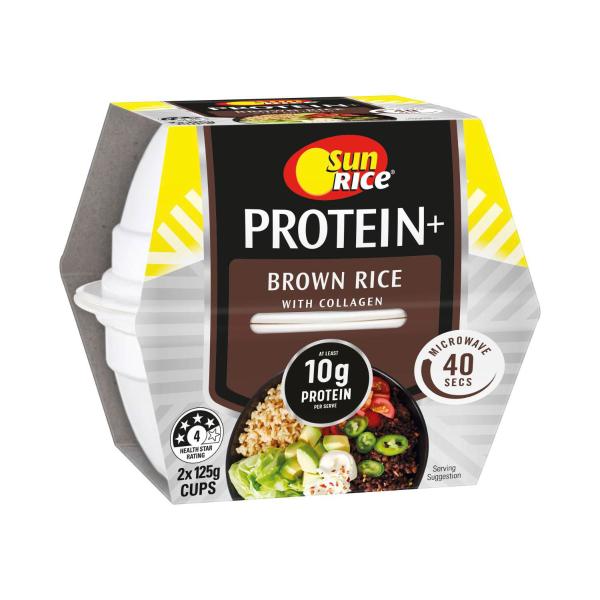 SUNRICE MWR PROTEIN BROWN RICE CUP 250G