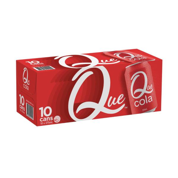 QUE COLA SOFT DRINK 10X375ML