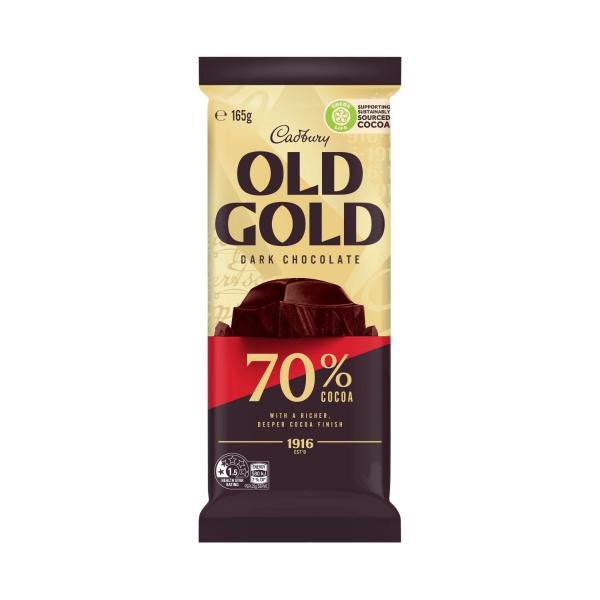 CADBURY OLD GOLD BLOCK CHOCOLATE:70% COCOA:.:165 GRAM