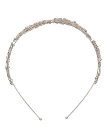 Jewelled Leaf Heaband in Rhodium