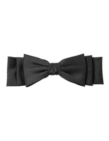 Fabric Bow Barrette in Black