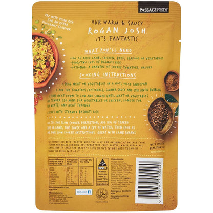 Passage To India Simmer Sauce Rogan Josh 375G