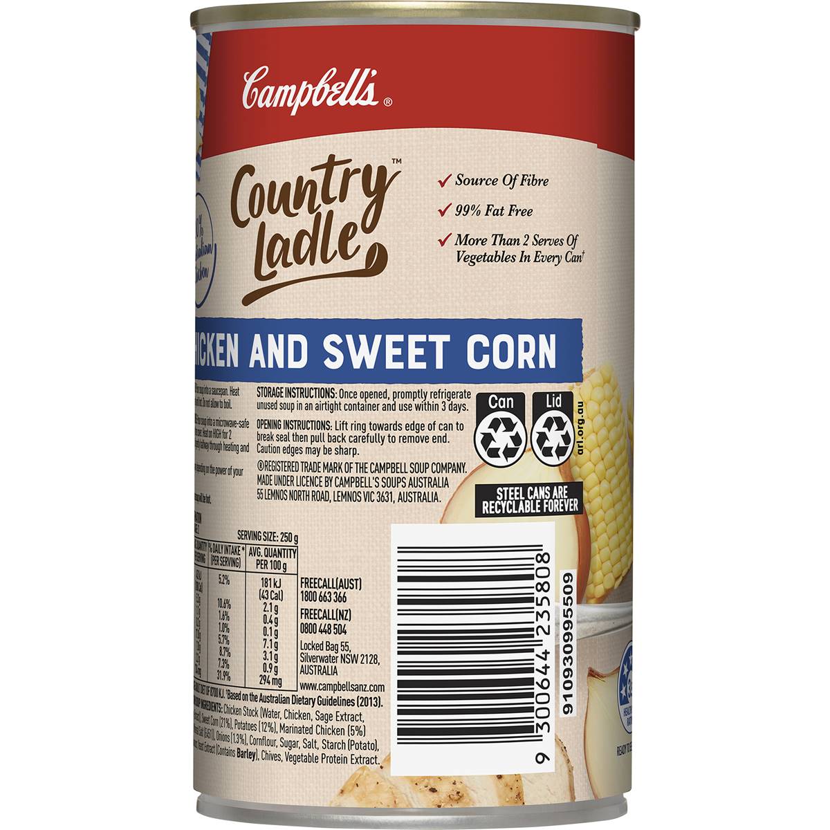 Campbell's Country Ladle Soup Chicken & Sweet Corn 505g