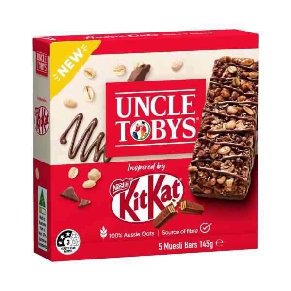 UNCLE TOBYS KIT KAT MUESLI BAR 145G
