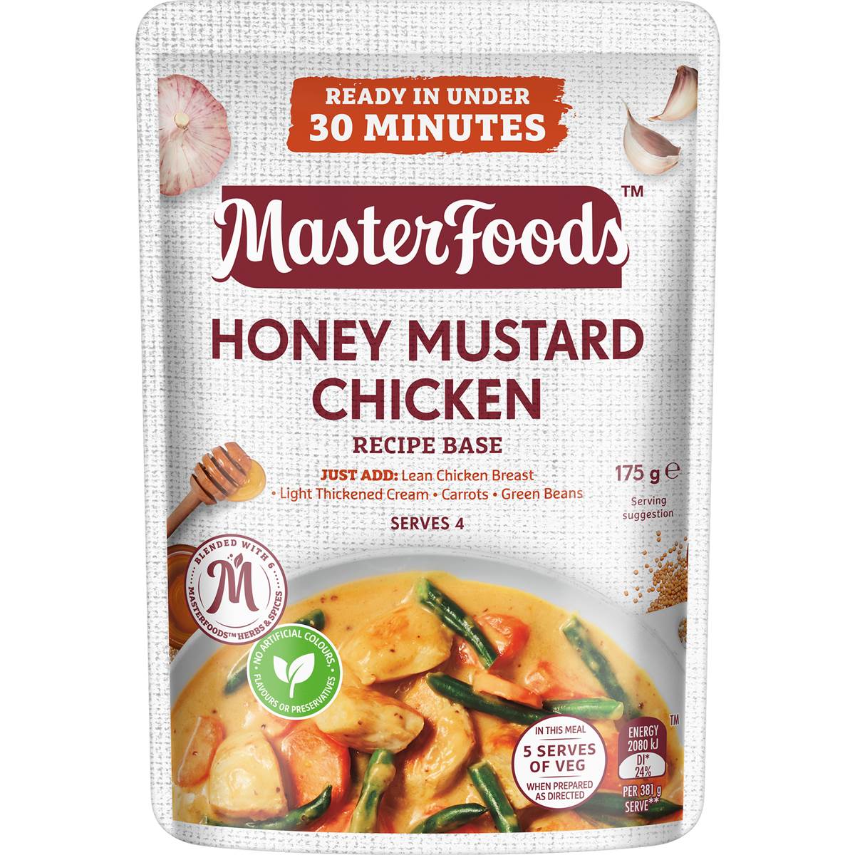 MasterFoods Honey Mustard Chicken Recipe Base 175g