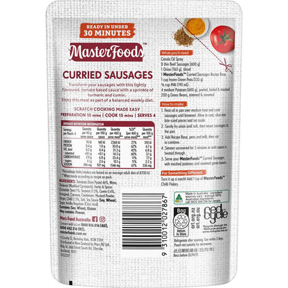 MasterFoods Curried Sausages Recipe Base 175g