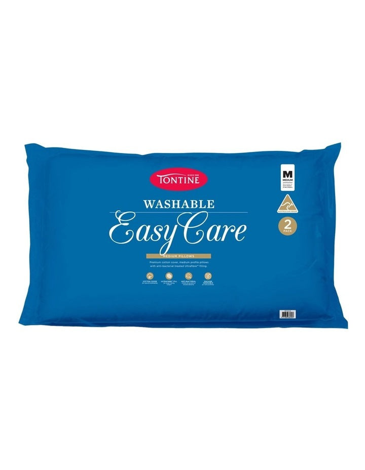 Tontine Easy Care Medium Pillow 2 Pack