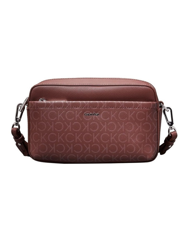 Logo Convertible Crossbody Bag in Chocolate