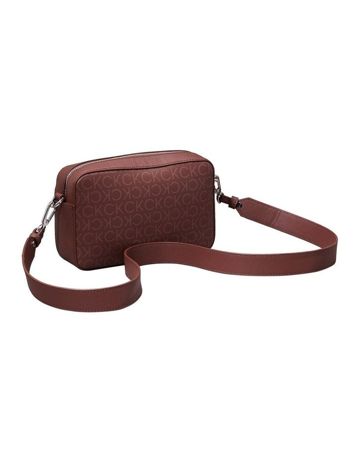 Logo Convertible Crossbody Bag in Chocolate