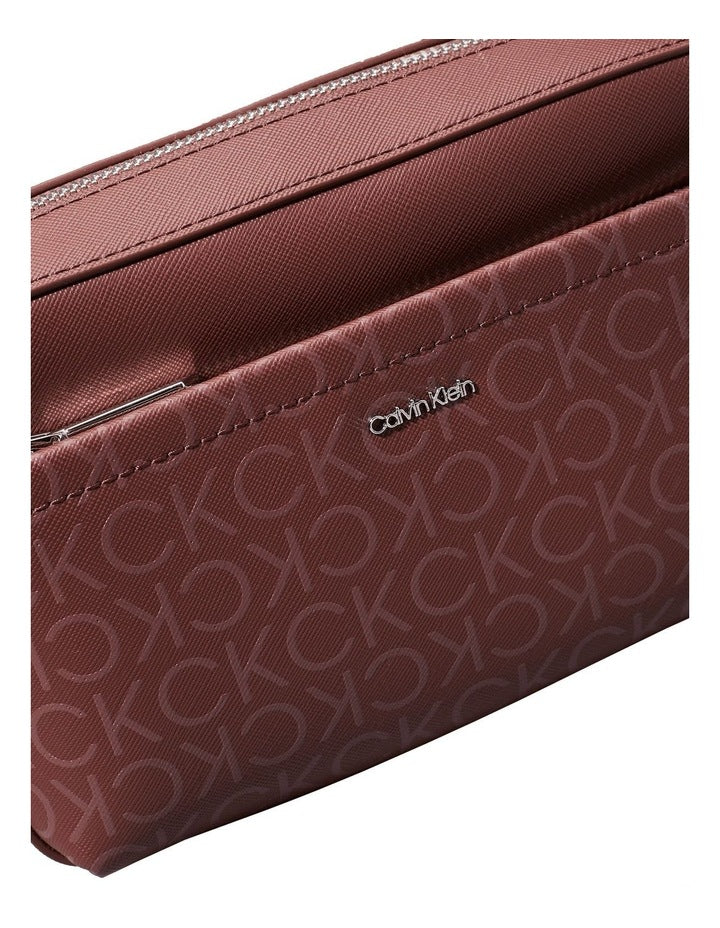 Logo Convertible Crossbody Bag in Chocolate
