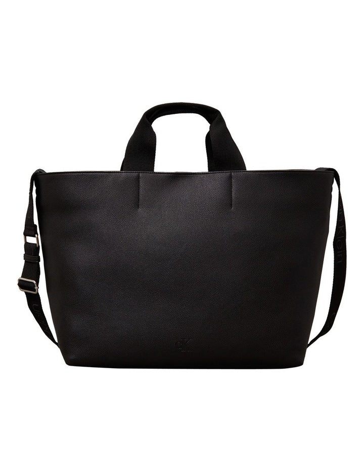 Webbed Strap Tote in Black