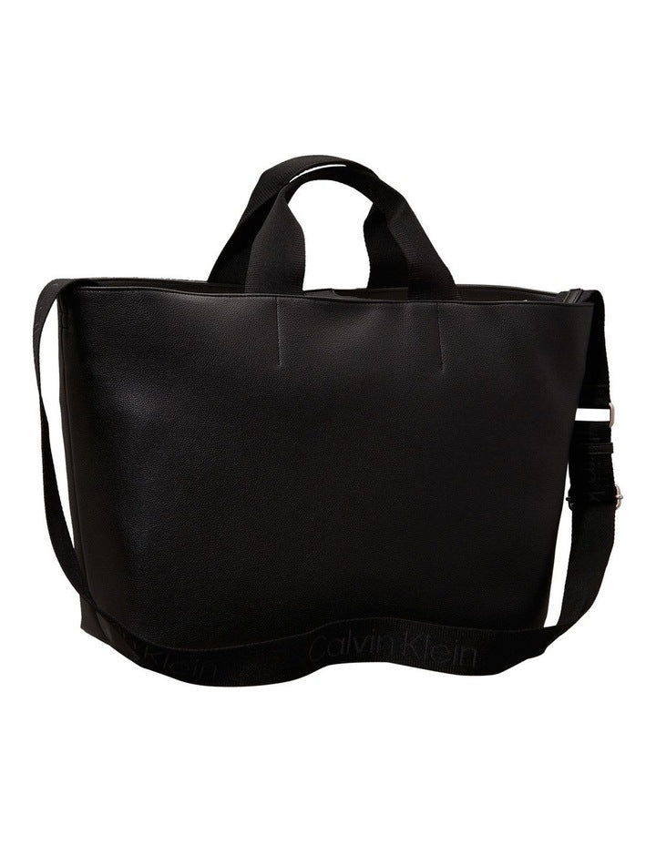 Webbed Strap Tote in Black