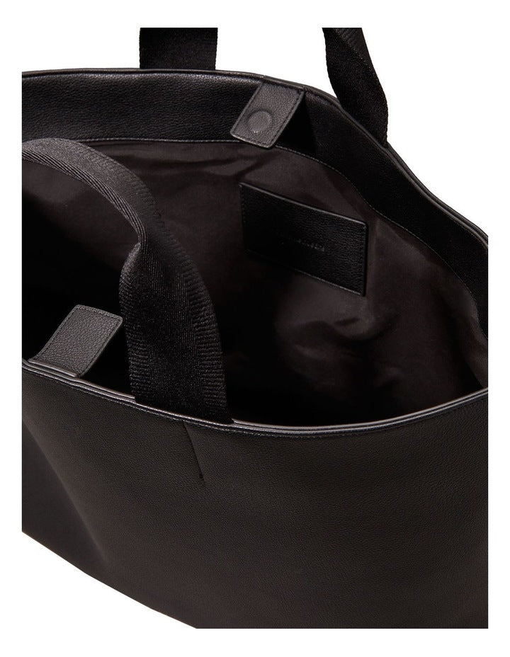 Webbed Strap Tote in Black