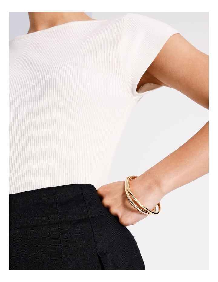 Hammered Bracelet in Gold