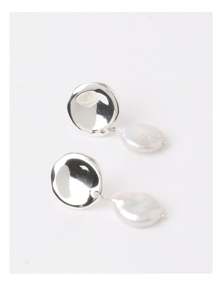 Pearl Drop Earrings in Silver