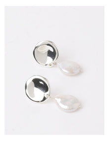 Pearl Drop Earrings in Silver