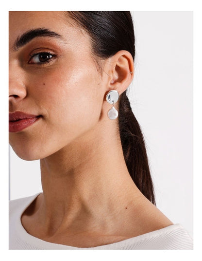 Pearl Drop Earrings in Silver