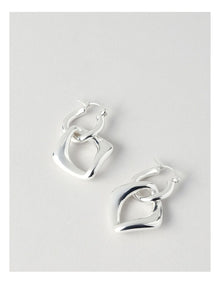Rectangle Double  Earrings in Silver