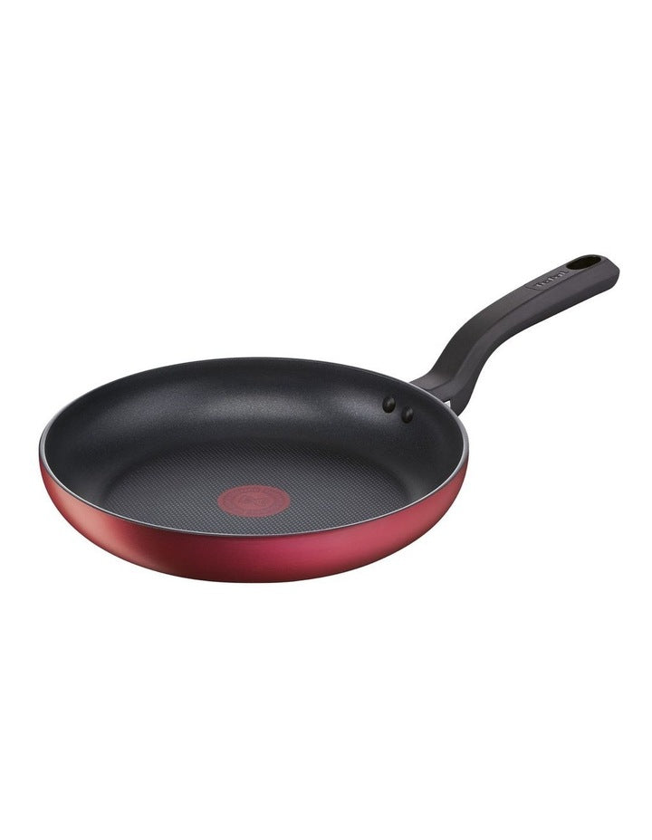 Delight Induction Non-Stick Twin Pack 28cm Frypan / 28cm Wok in Red