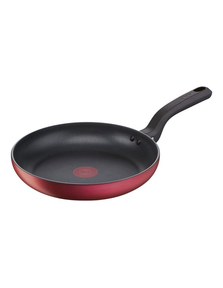 Delight Induction Non-Stick Twin Pack 28cm Frypan / 28cm Wok in Red