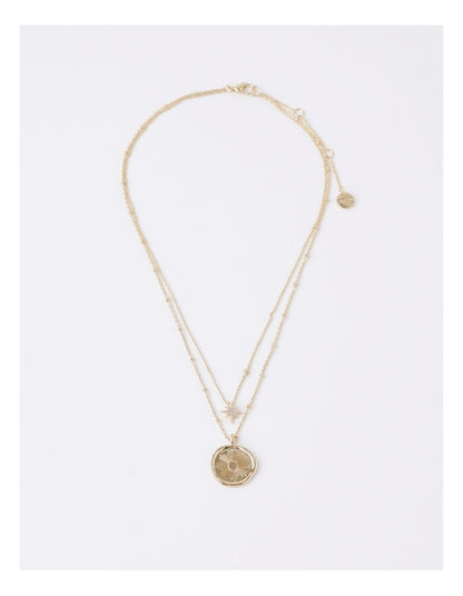 Layered Celestial Necklace in Gold