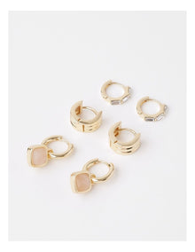 3 Pack Pink Gift Box in Gold