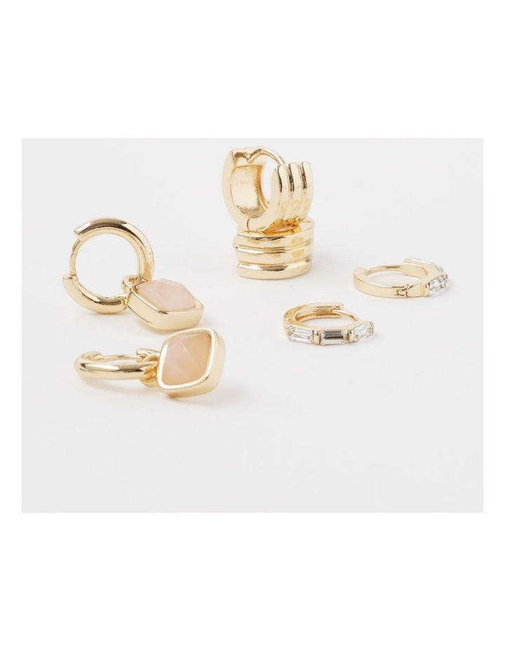 3 Pack Pink Gift Box in Gold