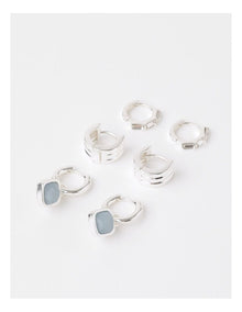 3 Pack Blue Gift Box in Silver