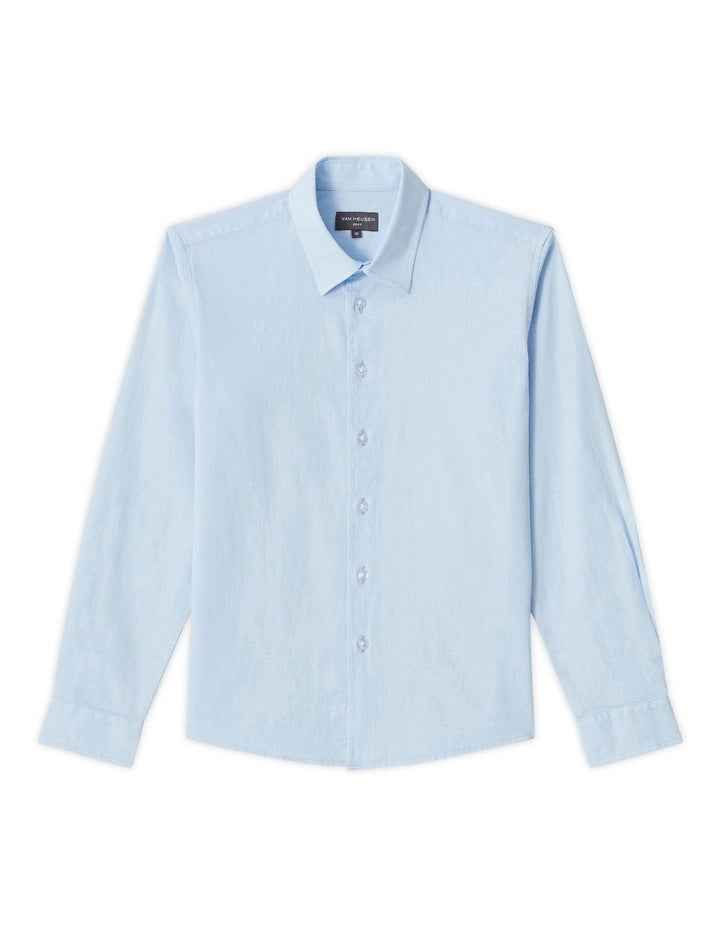 Youth Fit Linen Shirt in Baby Blue