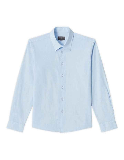 Youth Fit Linen Shirt in Baby Blue