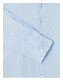 Youth Fit Linen Shirt in Baby Blue