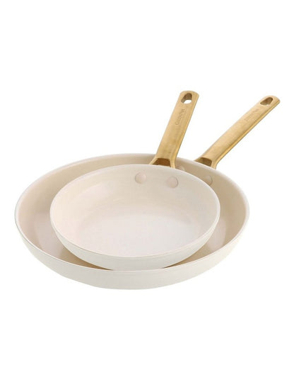 Padova 2pc Frypan Set 26/30cm Cream White PFAS-free