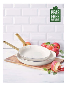 Padova 2pc Frypan Set 26/30cm Cream White PFAS-free