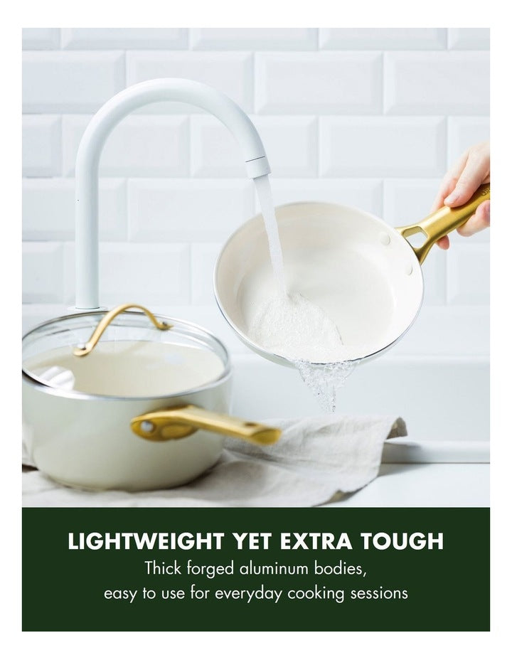 Padova Frypan Set 26/30cm 2 Piece in Cream White