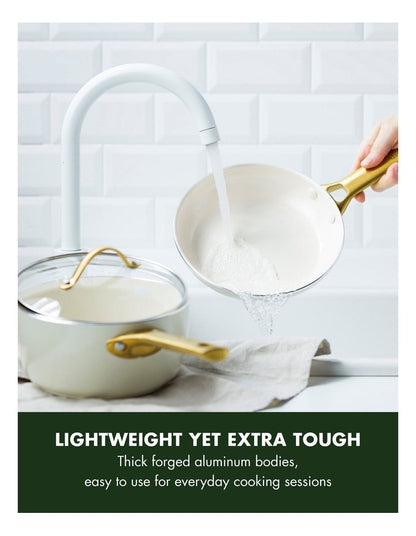 Padova Frypan Set 26/30cm 2 Piece in Cream White